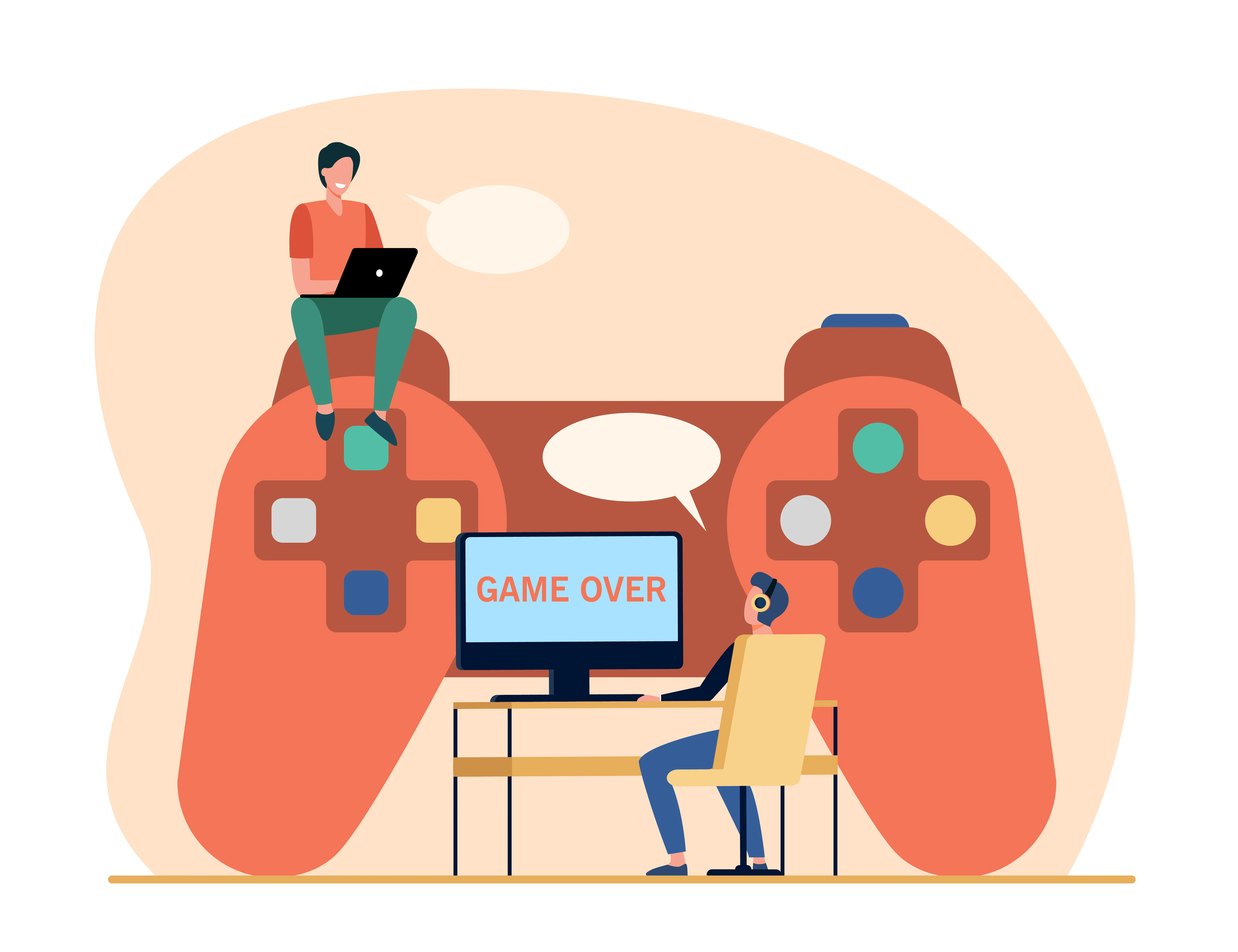 Gaming mental health concept